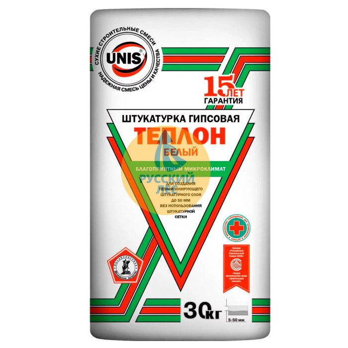 Штукатурка энергосберегающая Теплон белый Unis (Юнис)