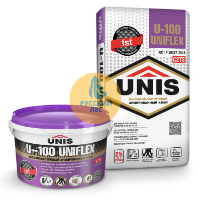 Клей эластичный UNIFLEX U-100 (25кг) Unis Юнис