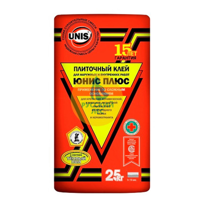 Клей для плитки Unis + (Юнис плюс)